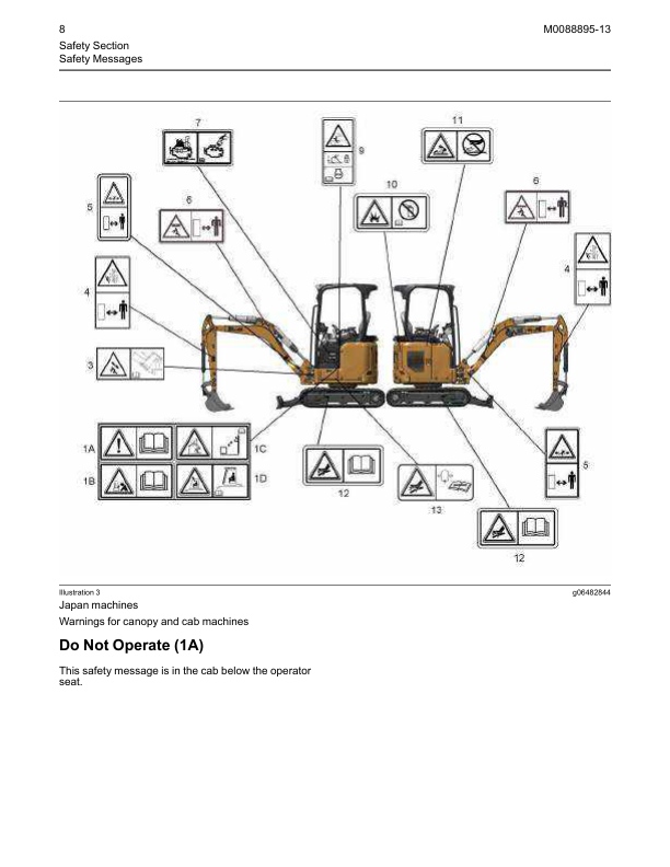 CAT 301 5 301 6 301 7CR 301 8 302CR Mini Excavator Operation and Maintenance Manual - Image 17
