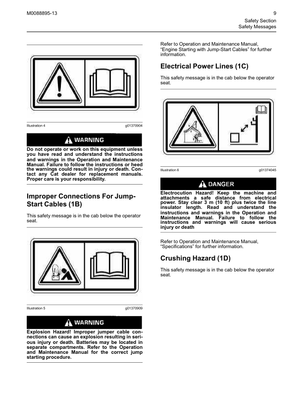 CAT 301 5 301 6 301 7CR 301 8 302CR Mini Excavator Operation and Maintenance Manual - Image 13