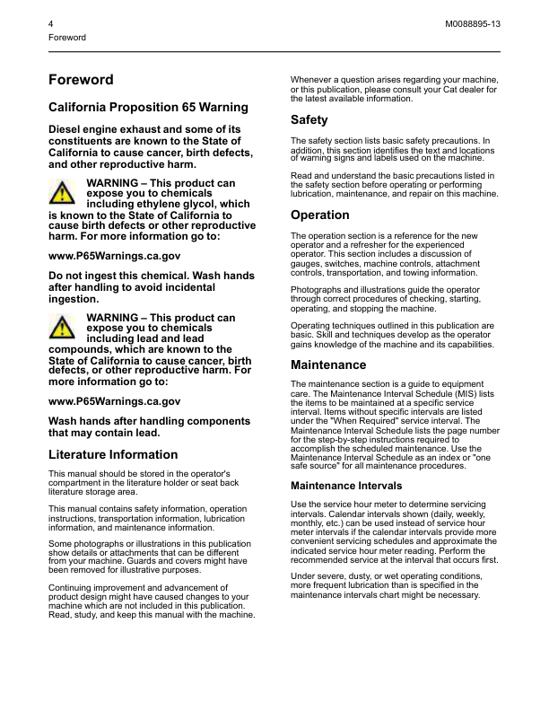 CAT 301 5 301 6 301 7CR 301 8 302CR Mini Excavator Operation and Maintenance Manual - Image 8