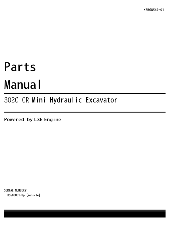 CAT 302C CR Mini Excavator Parts Catalog KSG00001-UP - Image 2