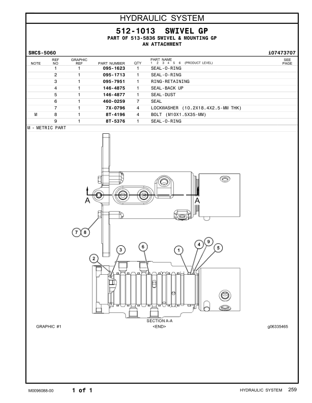 CAT 310 Mini Excavator Parts Catalog GWT1-UP - Image 13
