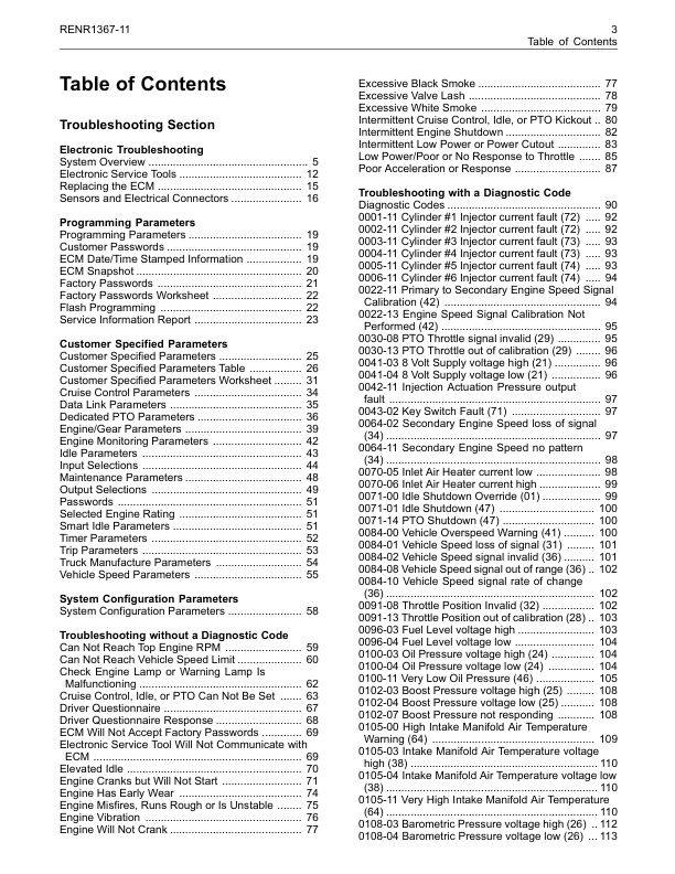 CAT 3126B 3126E On-highway Engines Troubleshooting Manual RENR1367-11 - Image 4