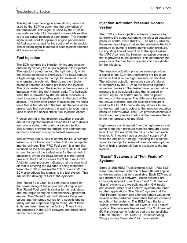 CAT 3126B 3126E On-highway Engines Troubleshooting Manual RENR1367-11 - Image 7
