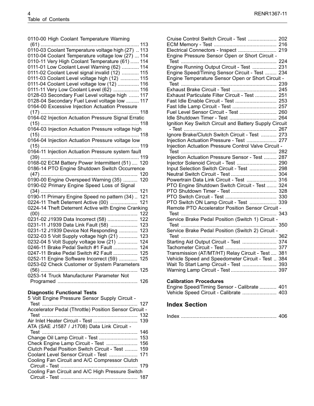 CAT 3126B 3126E On-highway Engines Troubleshooting Manual RENR1367-11 - Image 5