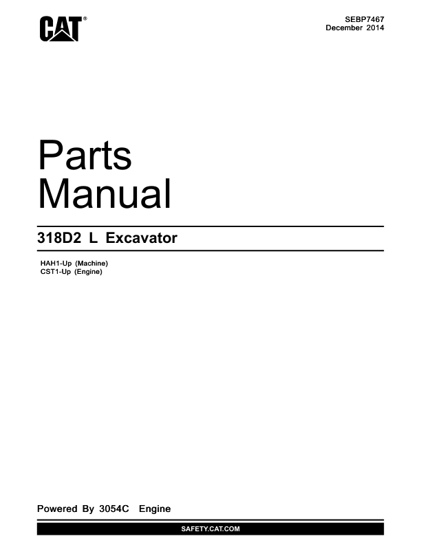CAT 318D2 L Excavator Parts Catalog HAH1-UP - Image 2