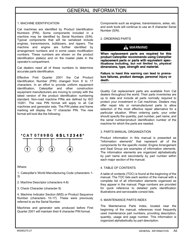 CAT 320 Excavator Parts Catalog Volume I ZBN1-UP - Image 10