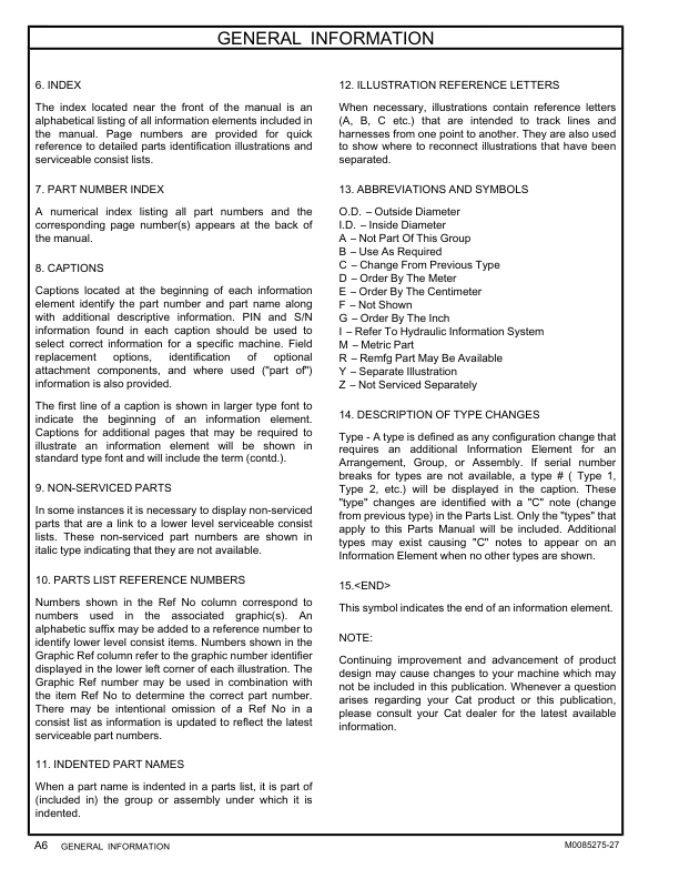CAT 320 Excavator Parts Catalog Volume I ZBN1-UP - Image 3