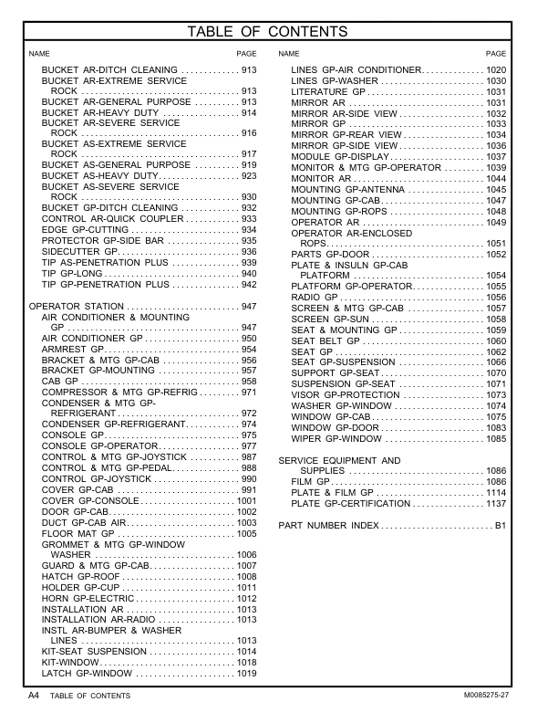 CAT 320 Excavator Parts Catalog Volume I ZBN1-UP - Image 9