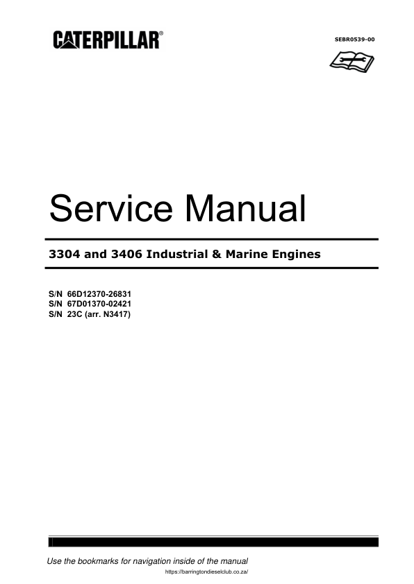 CAT 3304 3406 Industrial and Marine Engines Service Manual - Image 2
