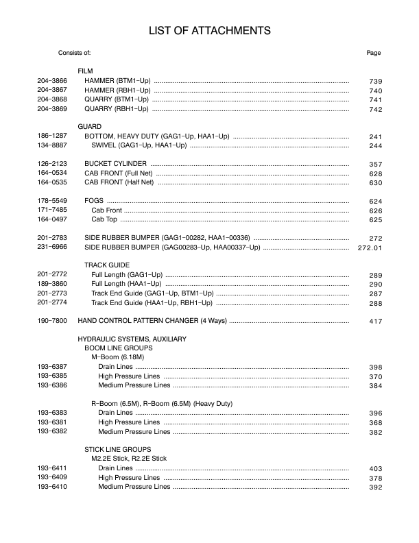 CAT 330C 330C L Track-Type Excavators Parts Manual GAG1 HAA1 BTM1 RBH1 - Image 10