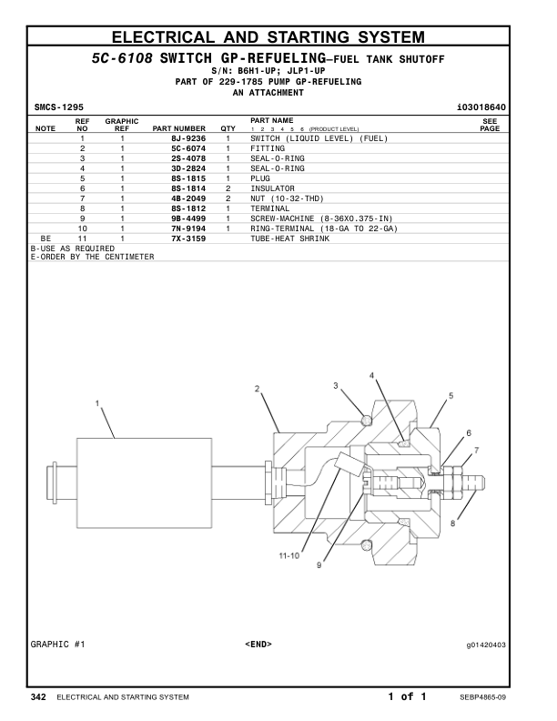 CAT 330D L Excavator Parts Catalog Volume I B6H1 JLP1-UP - Image 14