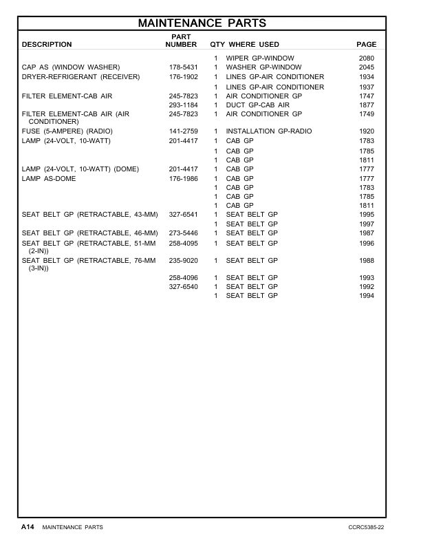 CAT 336D 336D L Excavators Parts Manual KK1 PRF1-UP - Image 12