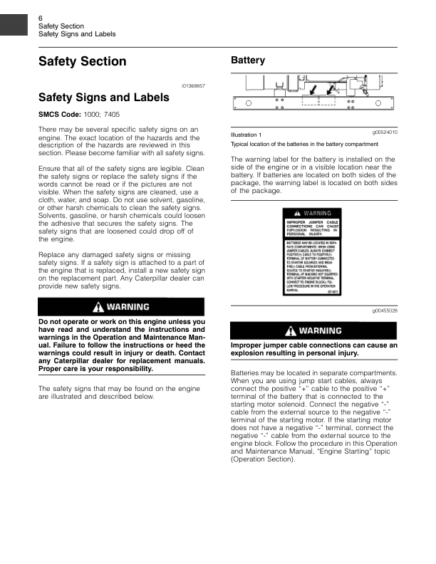 CAT 3406C Industrial Engine Operation and Maintenance Manual - Image 10