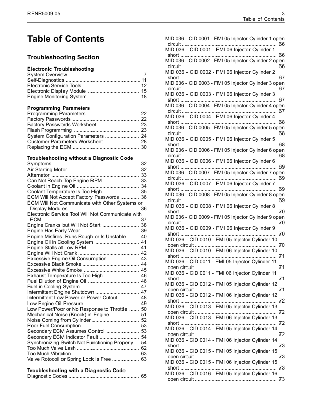 CAT 3500B 3500C Marine Propulsion Engines Troubleshooting RENR5009-05 - Image 7