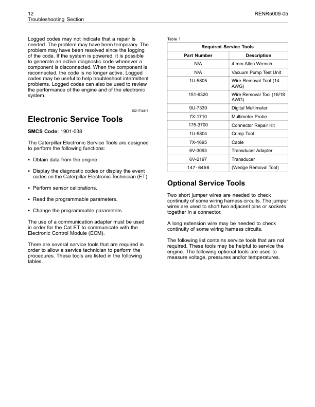 CAT 3500B 3500C Marine Propulsion Engines Troubleshooting RENR5009-05 - Image 5
