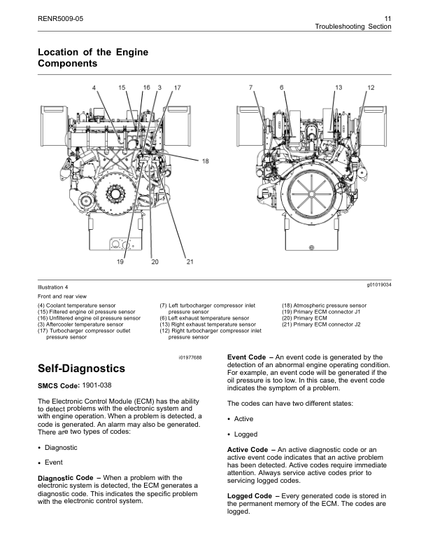 CAT 3500B 3500C Marine Propulsion Engines Troubleshooting RENR5009-05 - Image 4