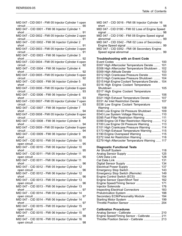 CAT 3500B 3500C Marine Propulsion Engines Troubleshooting RENR5009-05 - Image 9