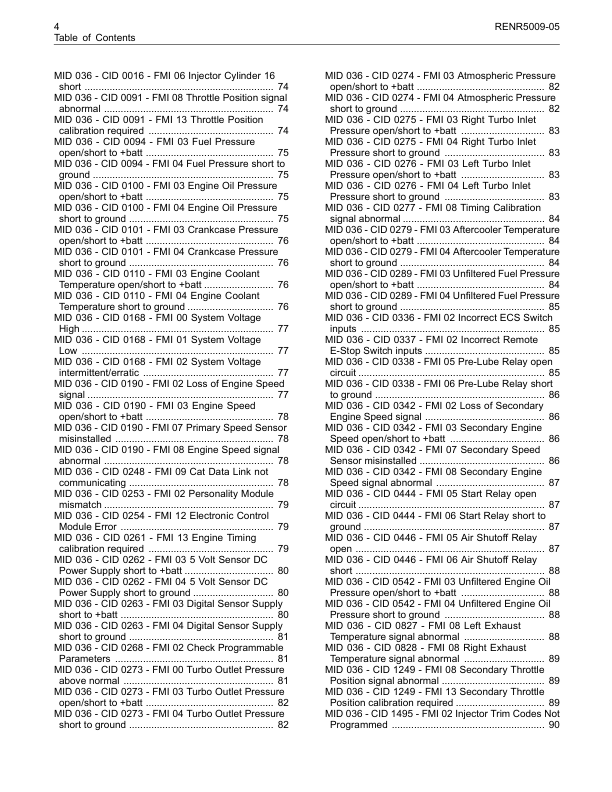 CAT 3500B 3500C Marine Propulsion Engines Troubleshooting RENR5009-05 - Image 8