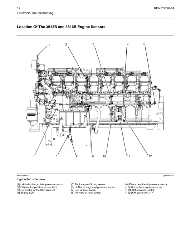 CAT 3500B 3500C Segenerator Set Troubleshooting Manual RENR5059-14 - Image 5