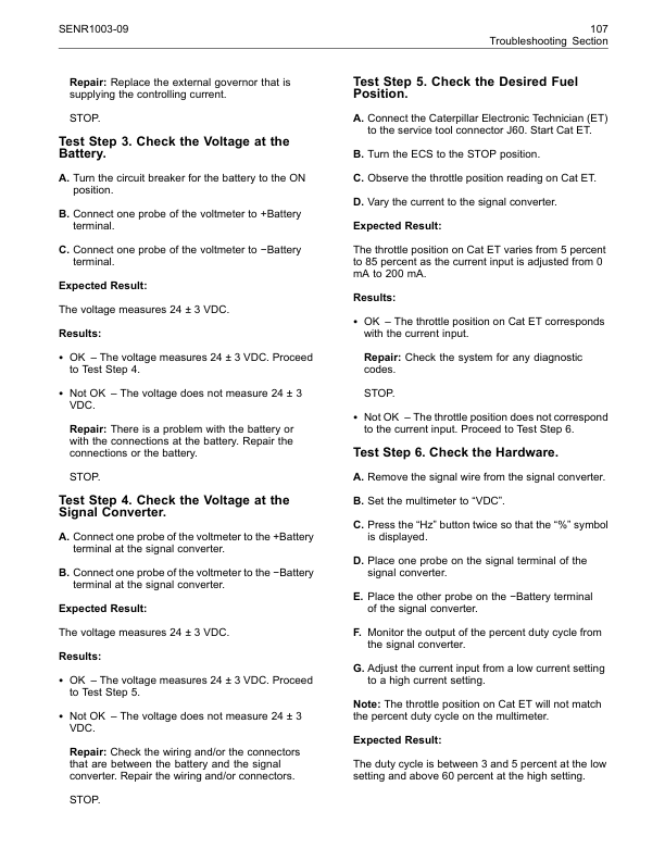 CAT 3500B Generator Troubleshooting Manual SENR1003-09 - Image 14