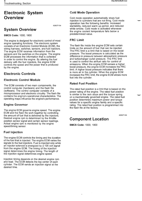 CAT 3500C Marine Propulsion Engines Troubleshooting Manual KENR5404-03 - Image 9