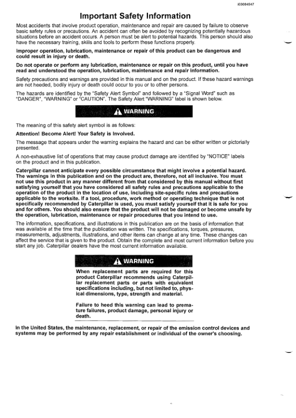 CAT 3500C Marine Propulsion Engines Troubleshooting Manual KENR5404-03 - Image 3
