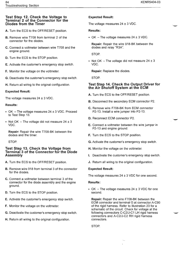 CAT 3500C Marine Propulsion Engines Troubleshooting Manual KENR5404-03 - Image 16