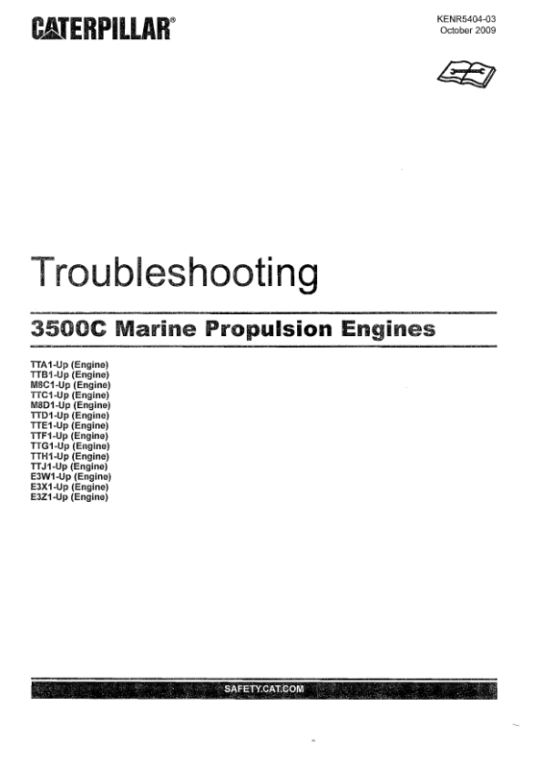 CAT 3500C Marine Propulsion Engines Troubleshooting Manual KENR5404-03 - Image 2
