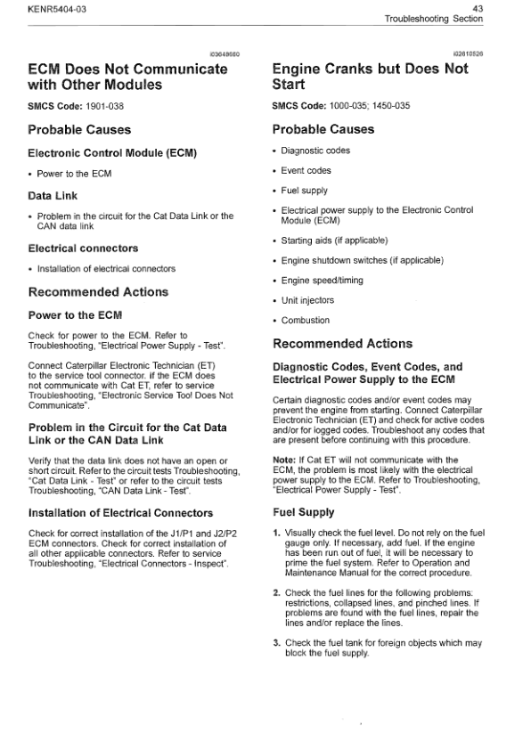 CAT 3500C Marine Propulsion Engines Troubleshooting Manual KENR5404-03 - Image 15