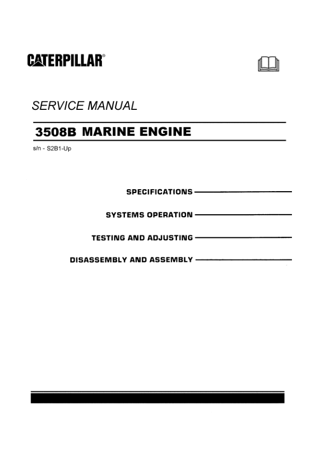 CAT 3508B Marine Engine Service Manual S2B1-UP - Image 2