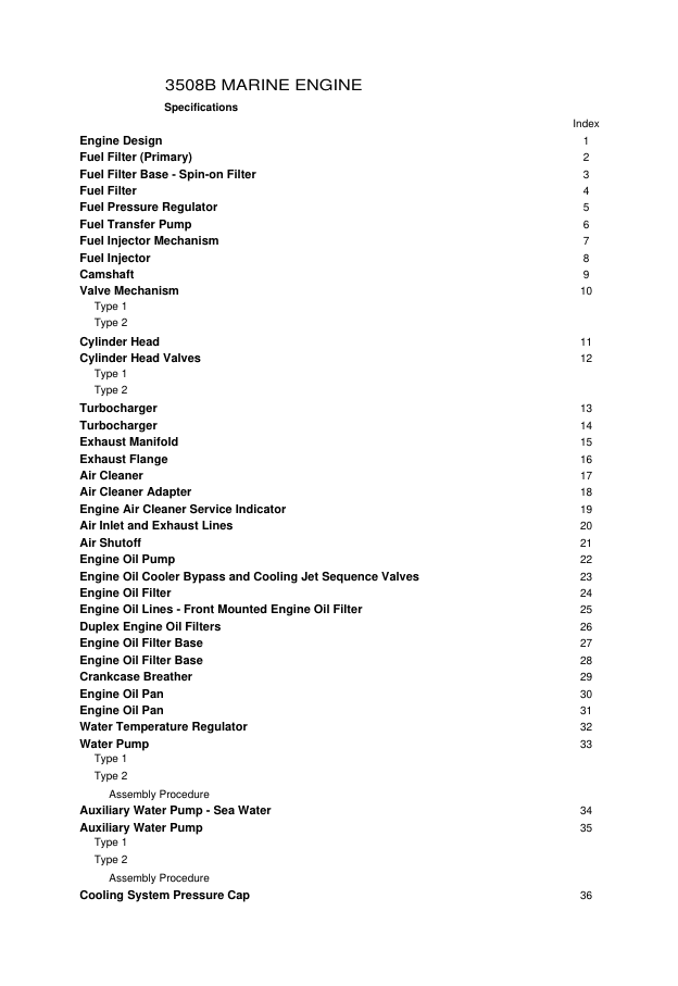 CAT 3508B Marine Engine Service Manual S2B1-UP - Image 6