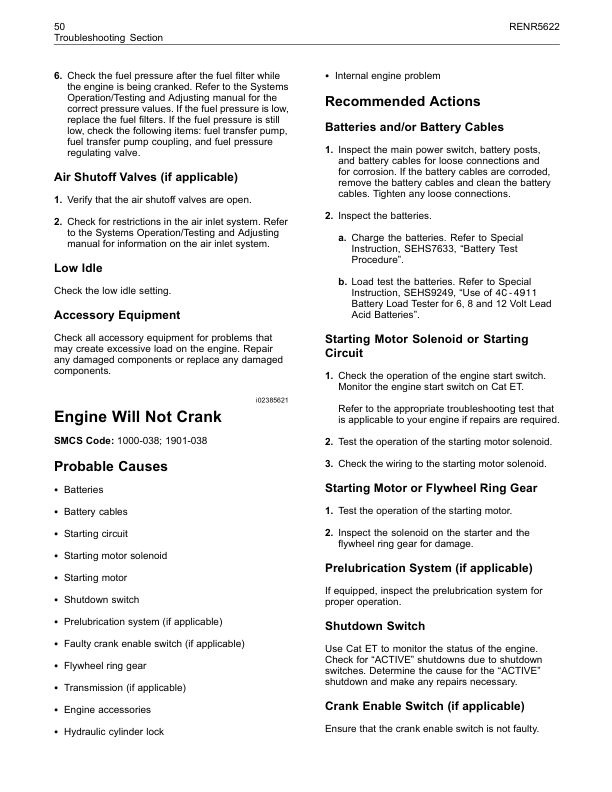 CAT 3516B Engines Troubleshooting Manual RENR5622 - Image 16