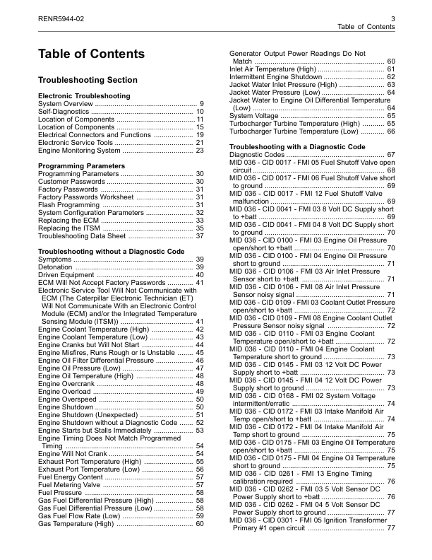 CAT 3516C 3516E Engine Troubleshooting Manual - Image 7