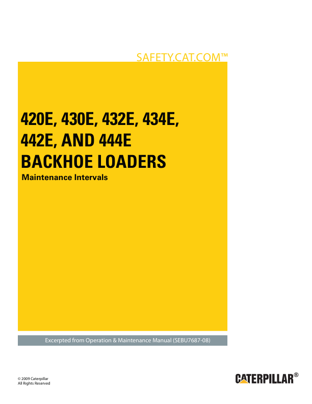 CAT 420E 430E 432E 434E 442E 444E Backhoe Loaders Maintenance Manual SEBU7687-08 - Image 2