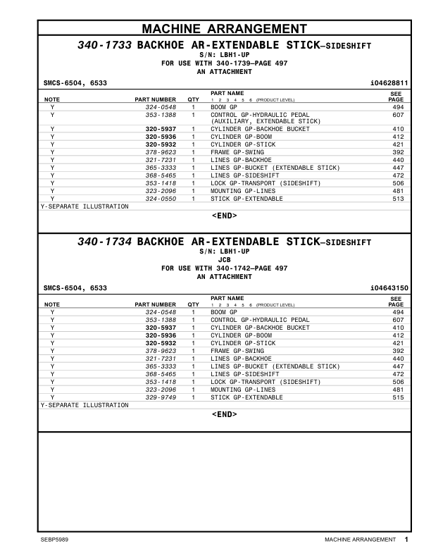 CAT 428F Backhoe Loader Parts Catalog LBH1-UP - Image 13