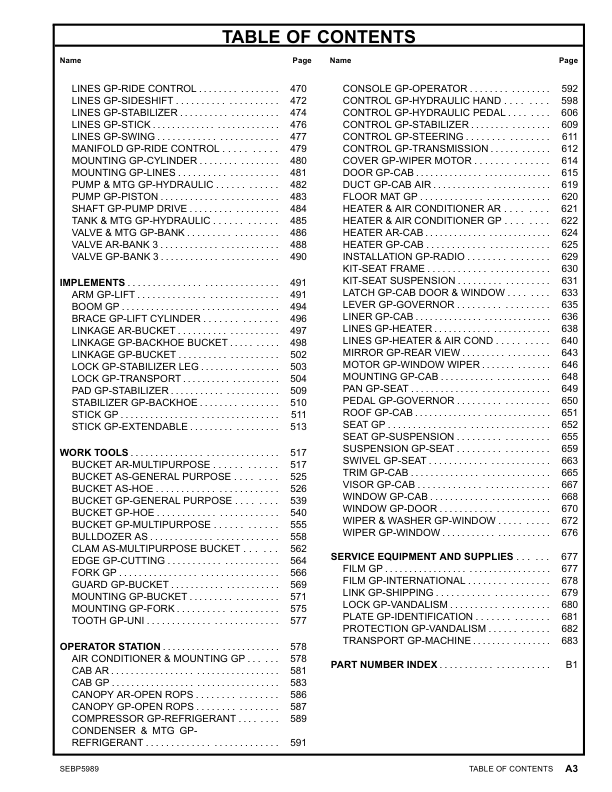 CAT 428F Backhoe Loader Parts Catalog LBH1-UP - Image 8