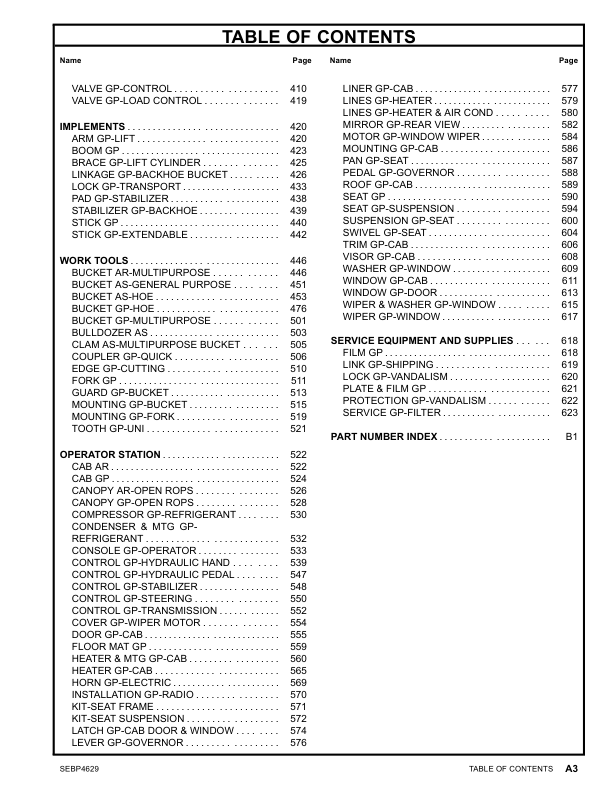 CAT 434E Backhoe Loader Parts Catalog SEF1-UP - Image 8