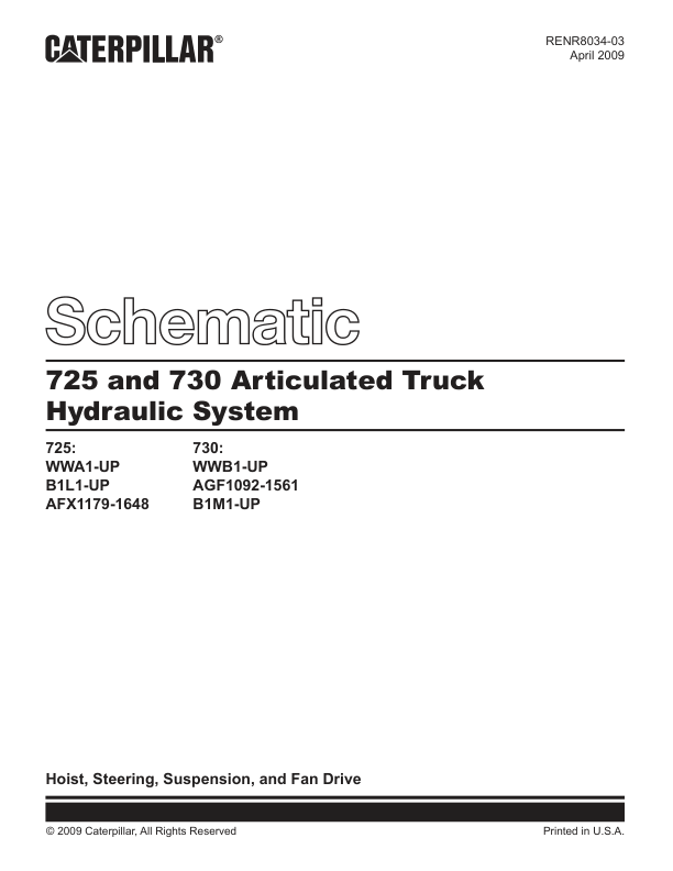 CAT 725 730 Articulated Truck Hydraulic System Manual - Image 2