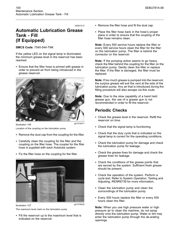 CAT 725 730 Articulated Truck Maintenance Intervals Manual - Image 7