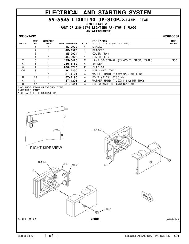 CAT 834H Wheel Dozer Parts Catalog Volume I BTX1-UP - Image 15