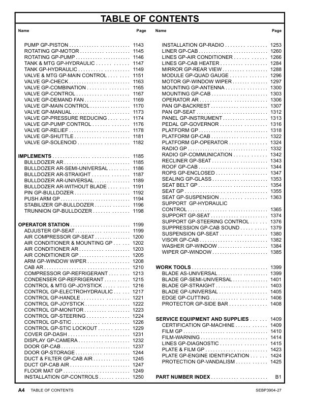 CAT 834H Wheel Dozer Parts Catalog Volume I BTX1-UP - Image 9