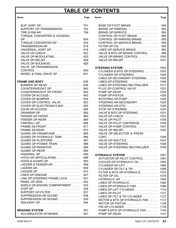 CAT 834H Wheel Dozer Parts Catalog Volume I BTX1-UP - Image 8