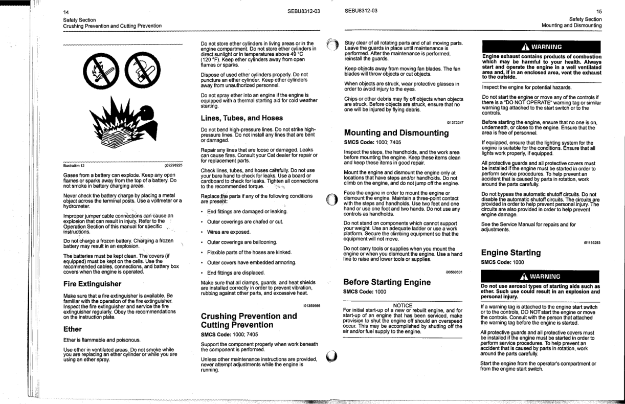 CAT C0.5 C0.7 C1.1 C1.5 C1.6 C2.2 Industrial Engines Operation and Maintenance Manual - Image 12