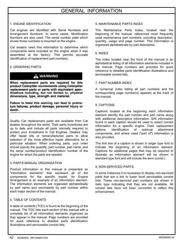 CAT C0.5 Industrial Engine Parts Catalog M0096489-00 - Image 6