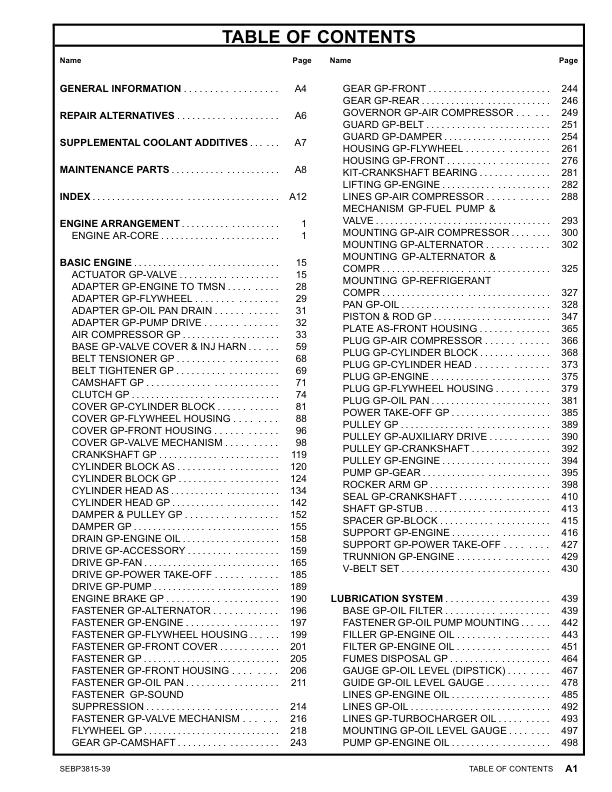 CAT C15 Industrial Engine Parts Catalog Volume II JRE1-UP - Image 4