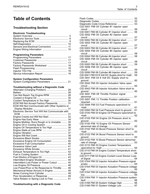 CAT C7 C9 Industrial Engine Troubleshooting RENR2418-02 - Image 4
