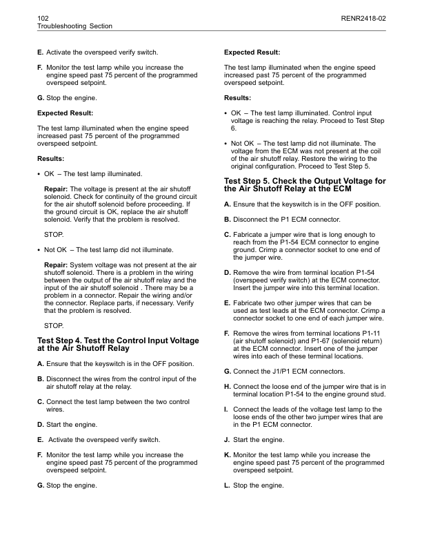 CAT C7 C9 Industrial Engine Troubleshooting RENR2418-02 - Image 6