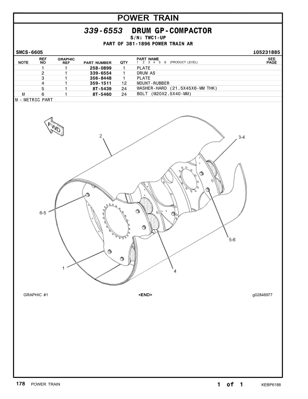 CAT CB44B CB54B Asphalt Compactor Parts Catalog S4P1-UP TWC1-UP - Image 11