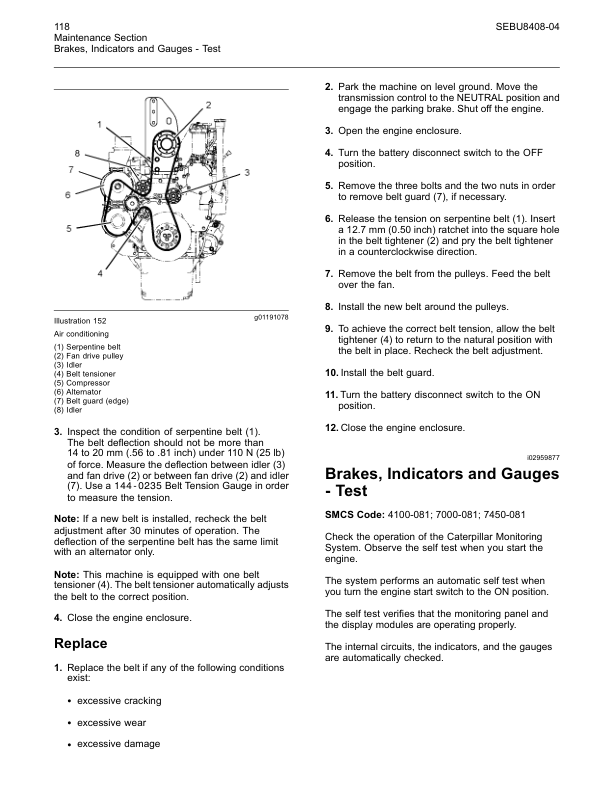 CAT D6N Track Type Tractor Maintenance Intervals Manual - Image 8