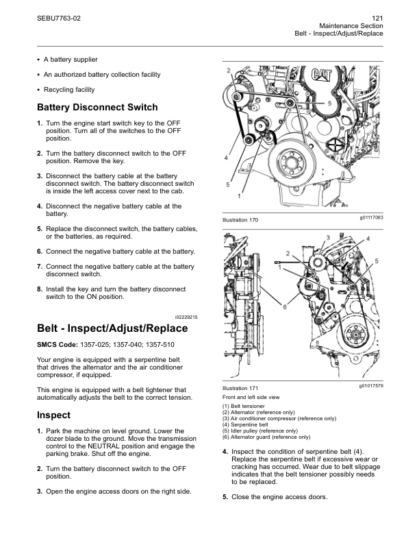 CAT D8T Track Type Tractor Maintenance Intervals Manual - Image 7